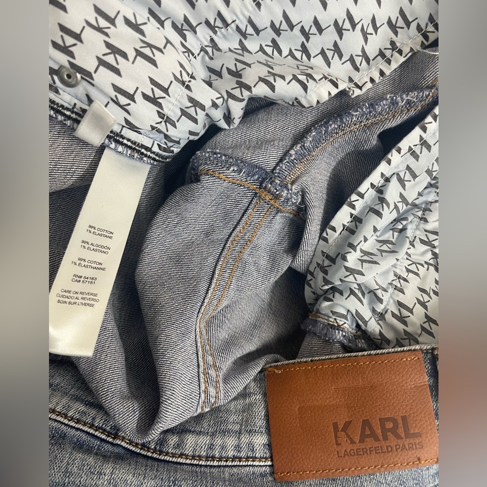 Karl Lagerfeld Paris Women’s The Cannes  Straight Leg Jeans Size 14 - Picture 16 of 16